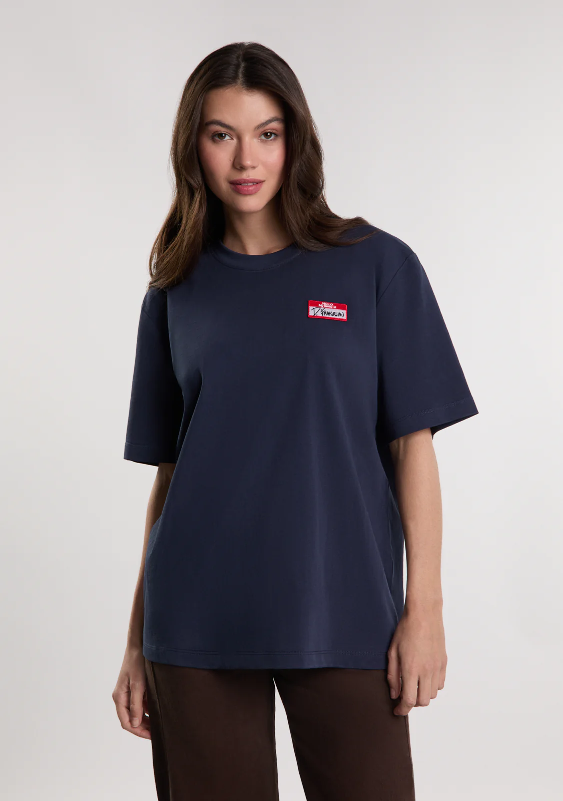 My Name Is Patch T-Shirt Navy - Image 5