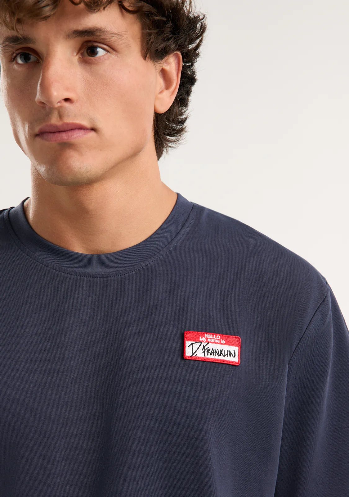 My Name Is Patch T-Shirt Navy - Image 6