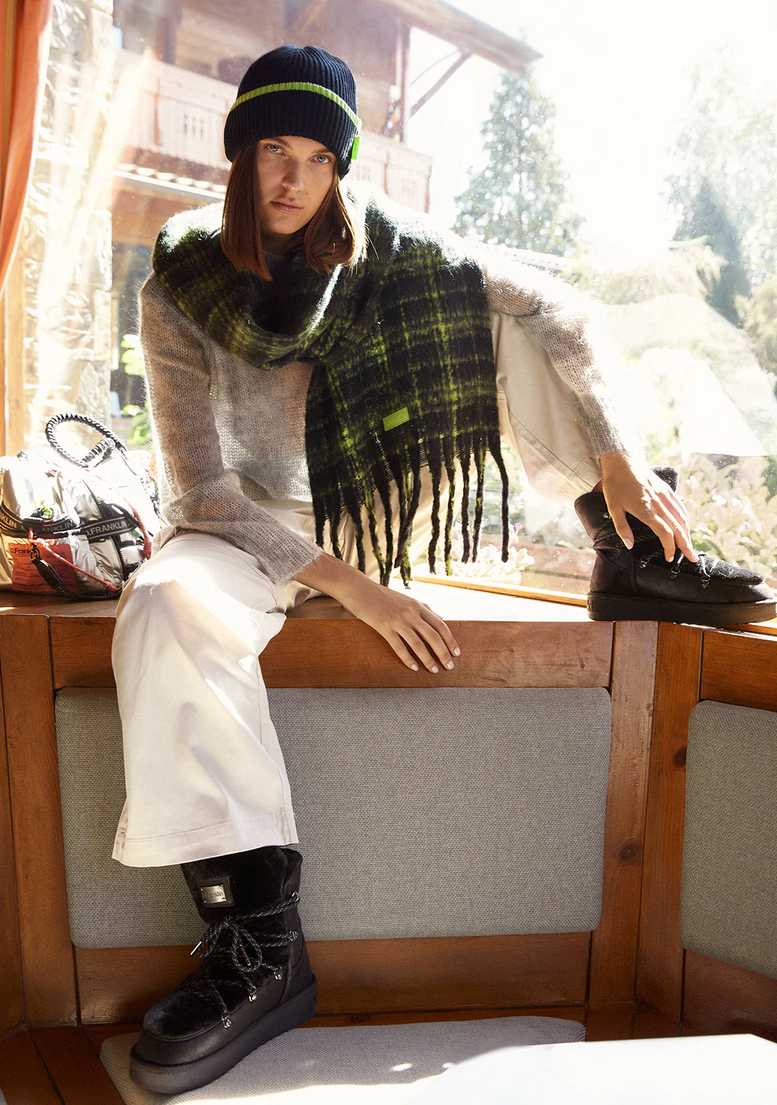 Nordic Bomb Hi Top Beanie Heather Black - Image 3