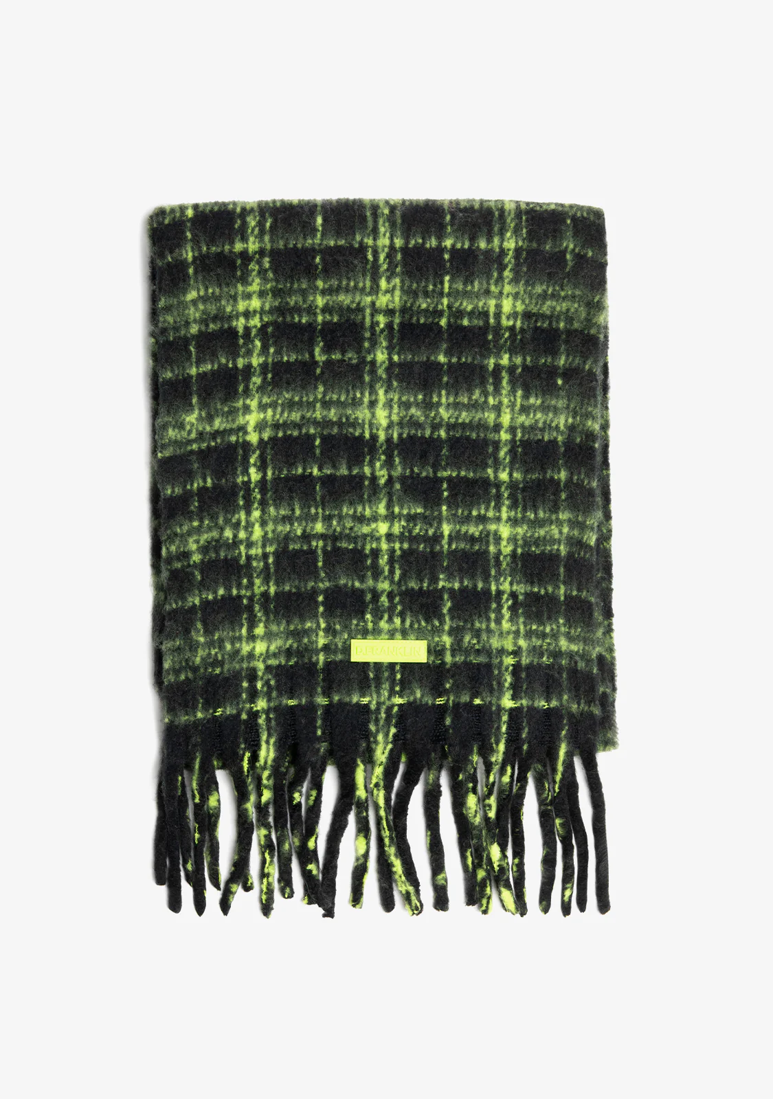 Nordic Bomb Plaid Scarf Black - Image 2