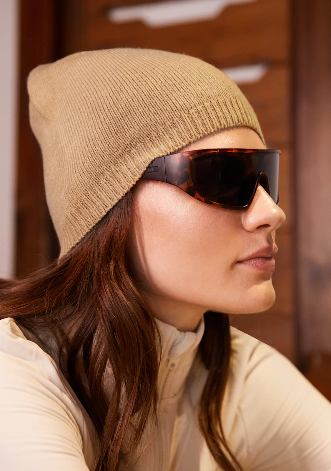 Nordic Bomb Slouch Beanie Beige - Image 3