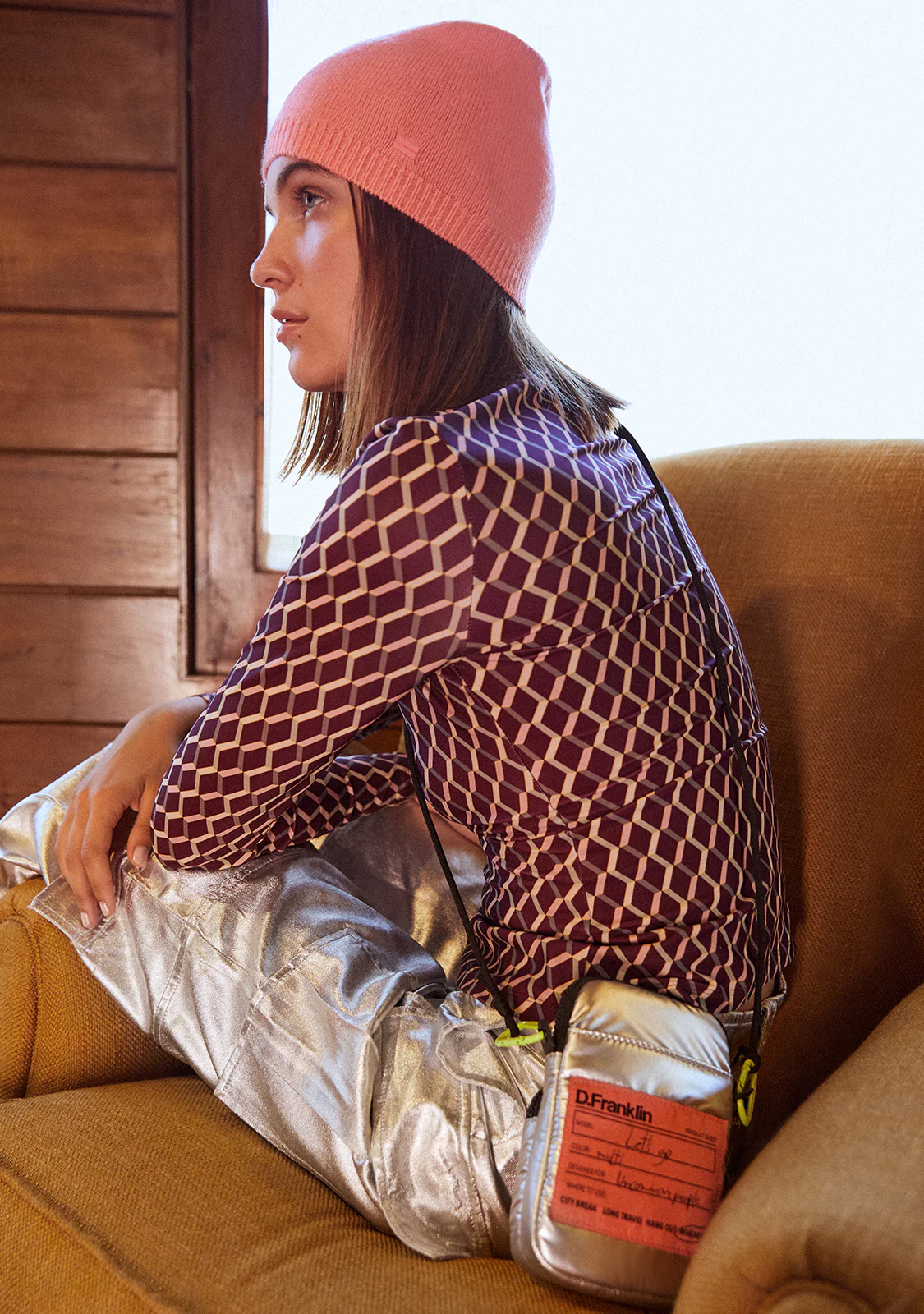 Nordic Bomb Slouch Beanie Pink - Image 3