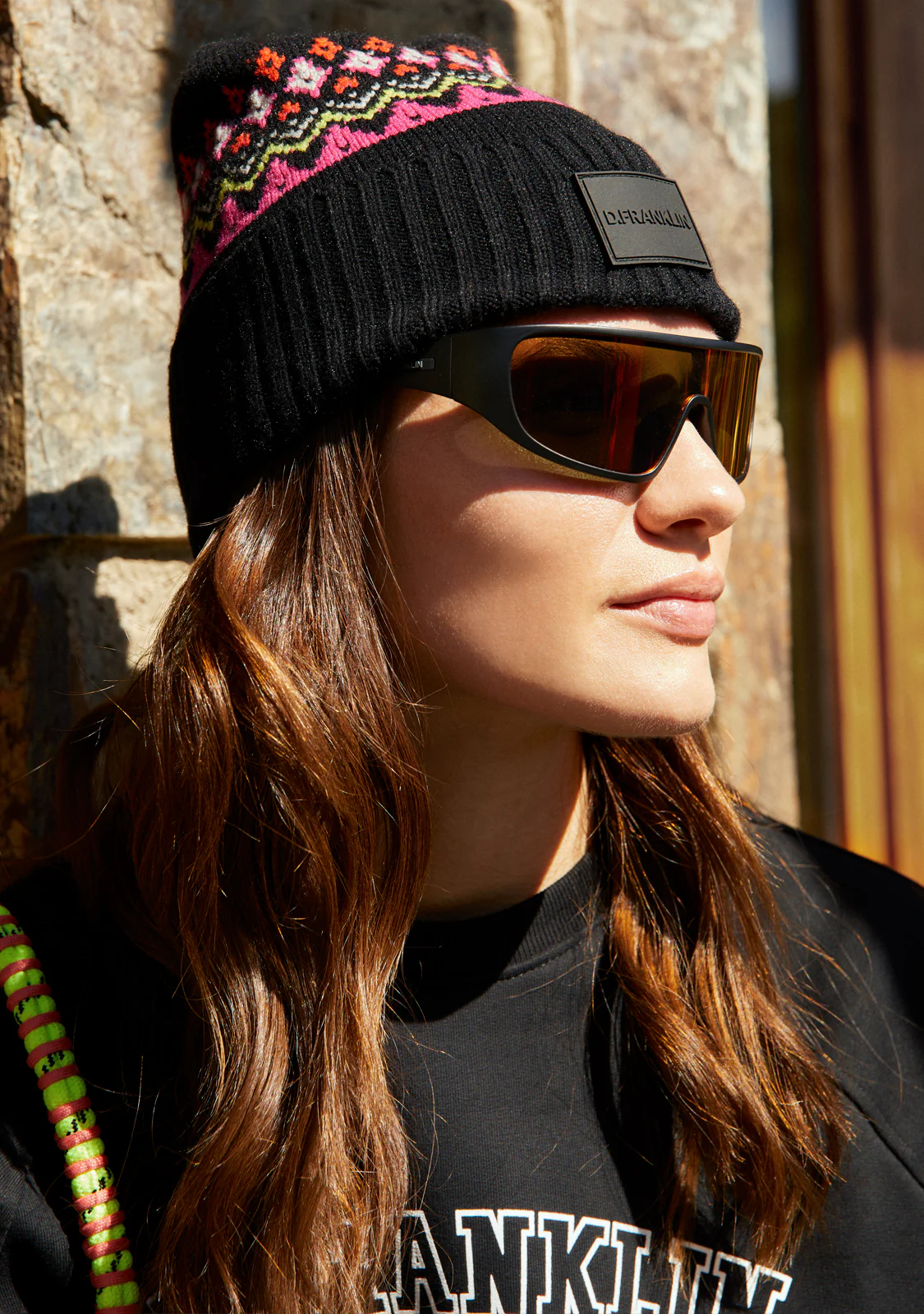 Nordic TRK Fair Isle Beanie Charcoal - Image 3