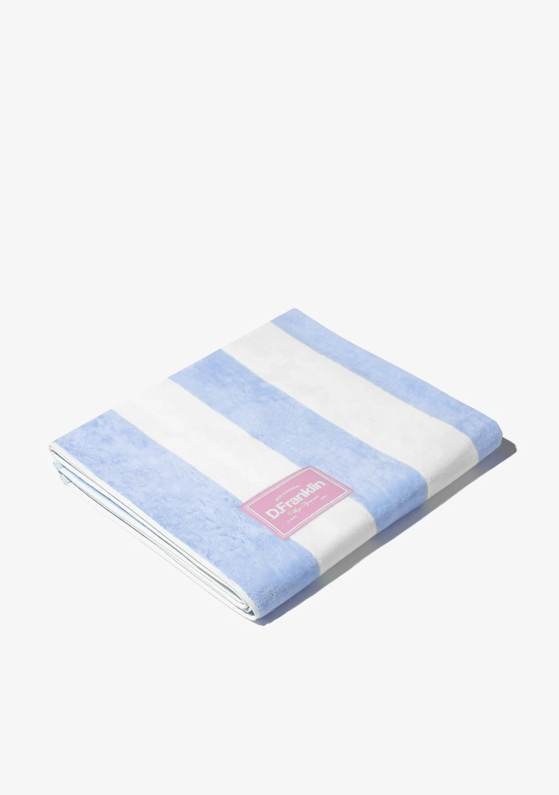 Old Money Jacquard Velour Beach Towel Blue - Image 3