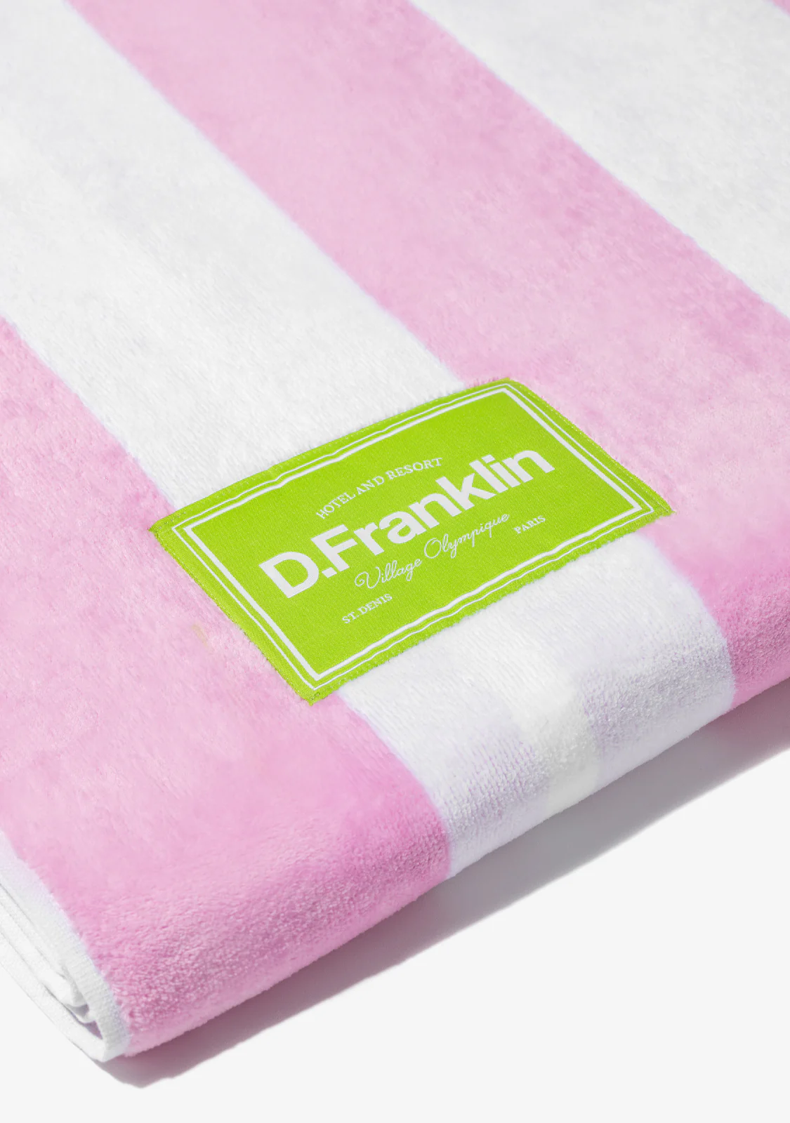 Old Money Jacquard Velour Beach Towel Pink - Image 4