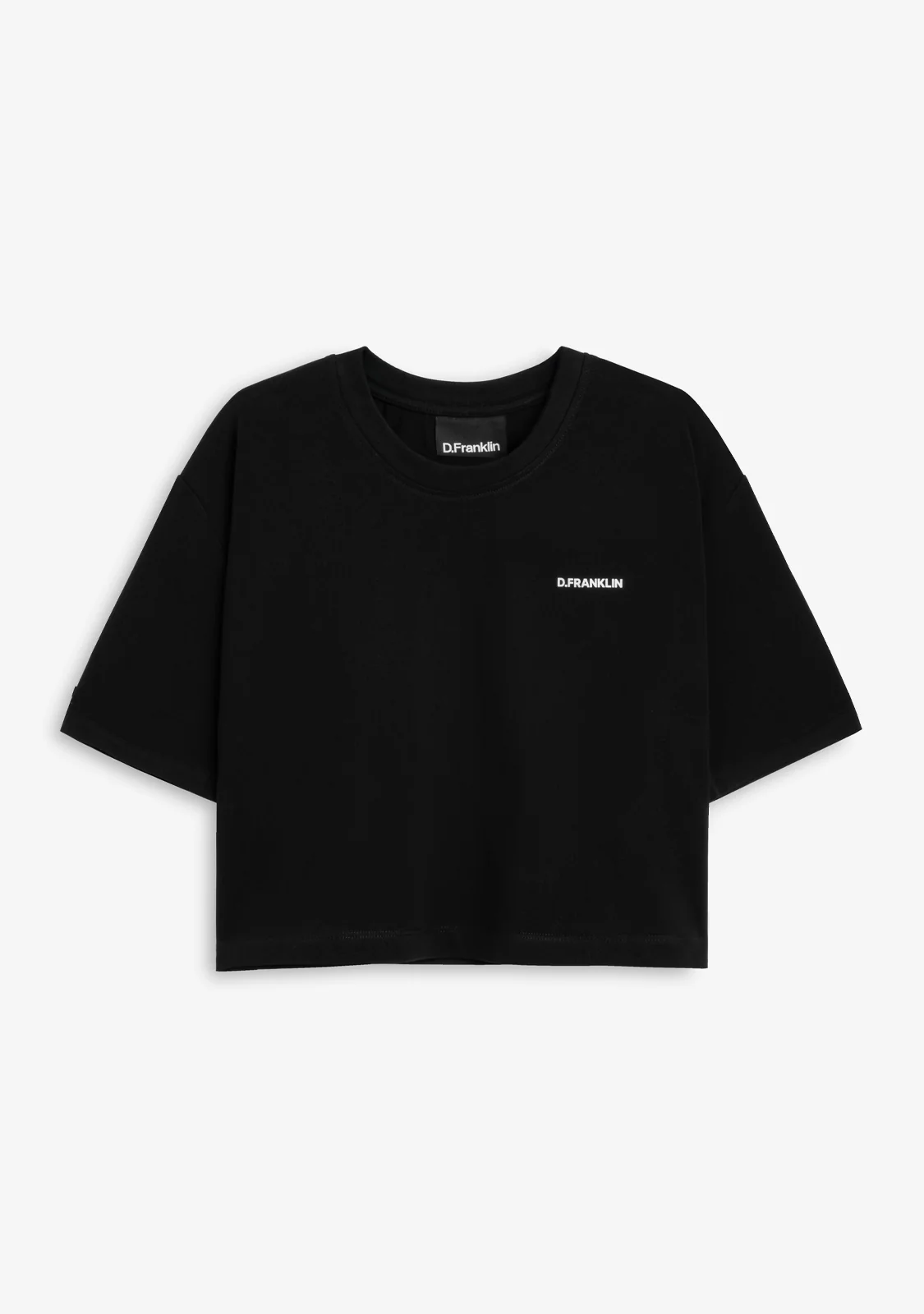 Origins Cropped T-Shirt Black / White - Image 3