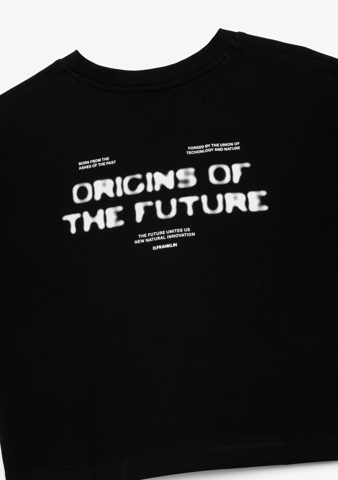 Origins Cropped T-Shirt Black / White - Image 4