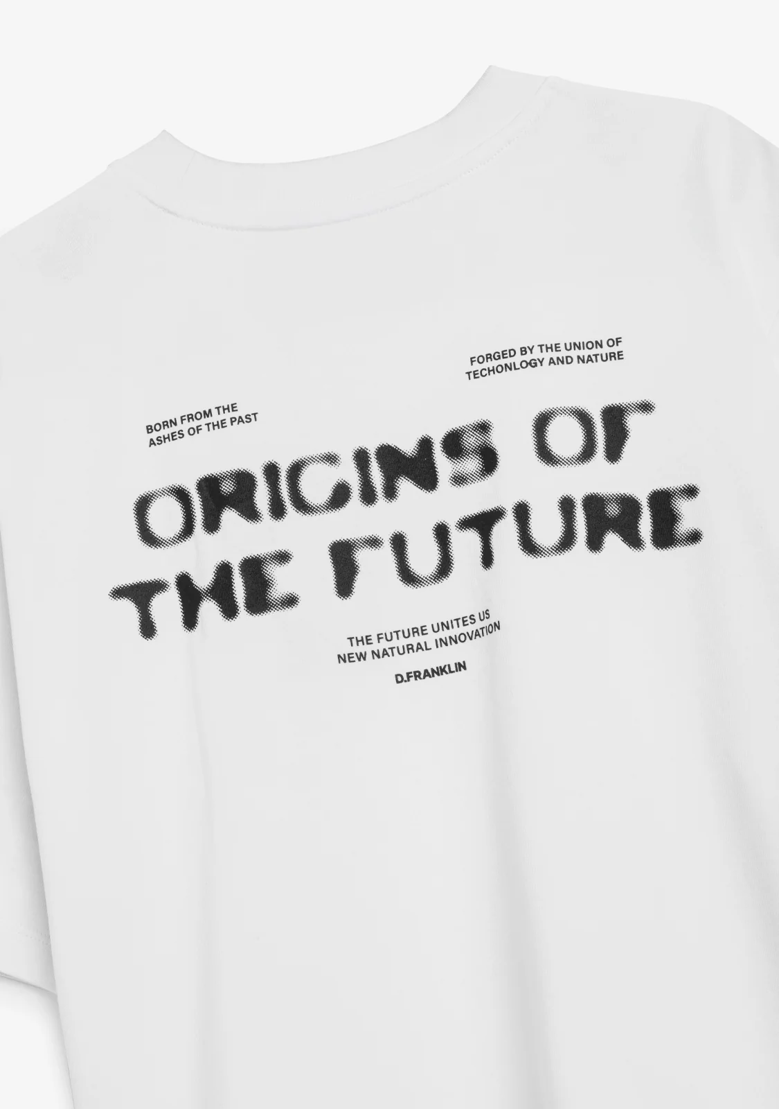 Origins Cropped T-Shirt White / Black - Image 4