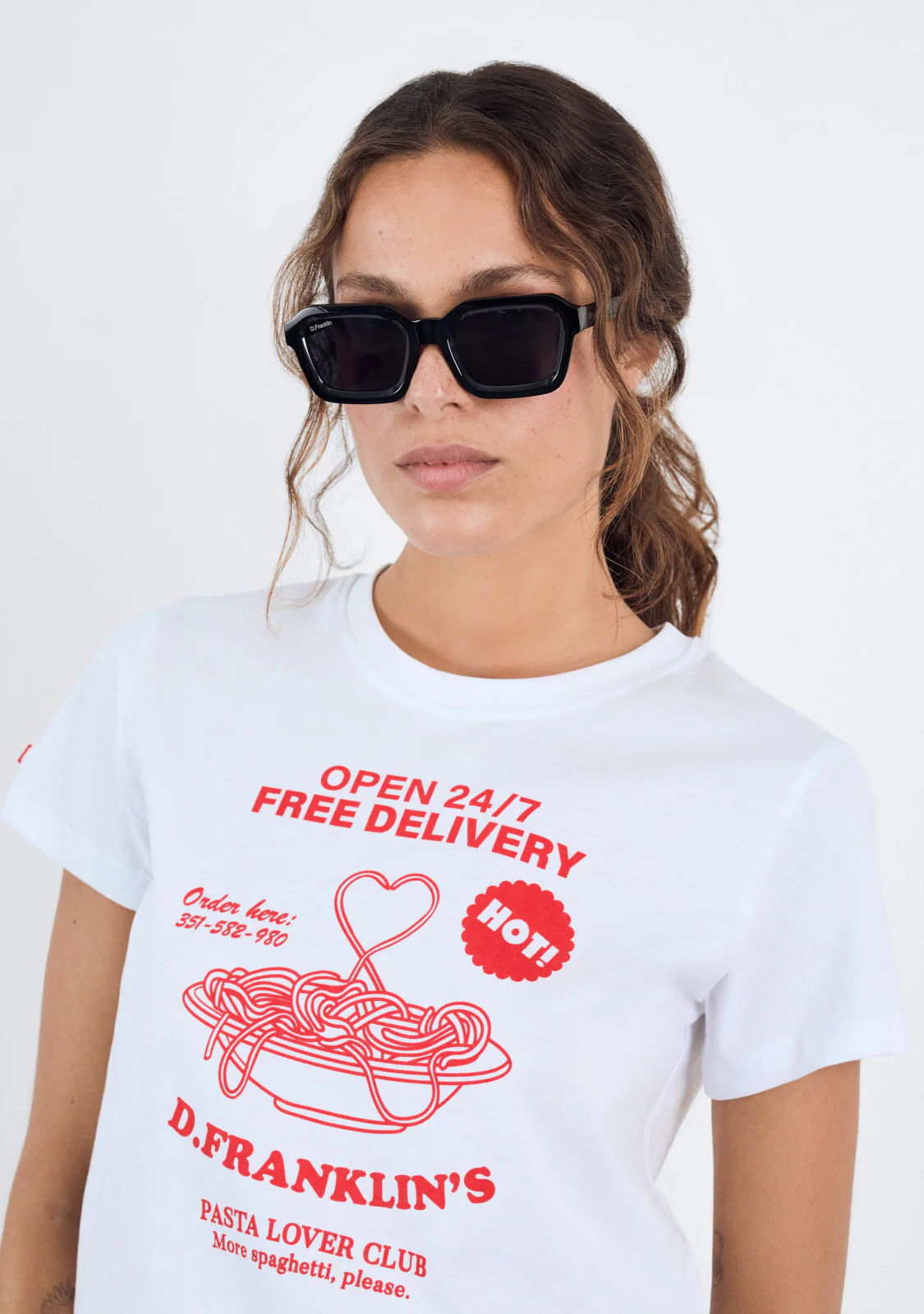 Pasta Lover T-Shirt White / Red - Image 5