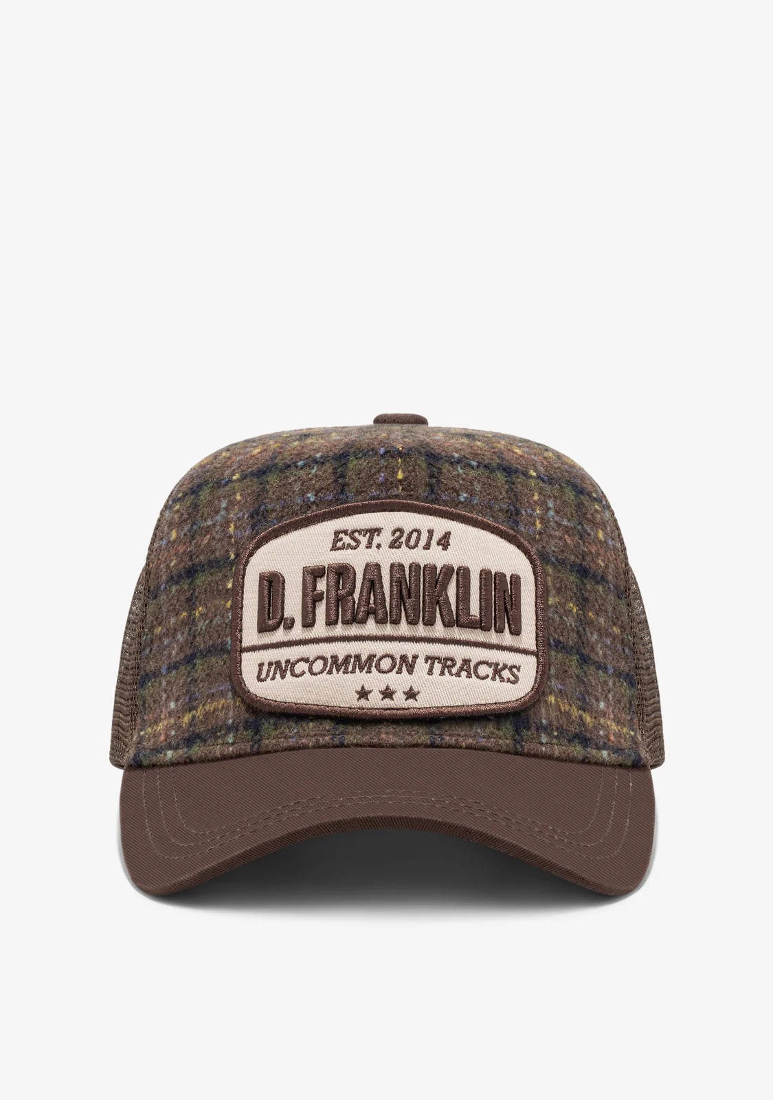 Plaid Trucker Cap Brown - Image 2