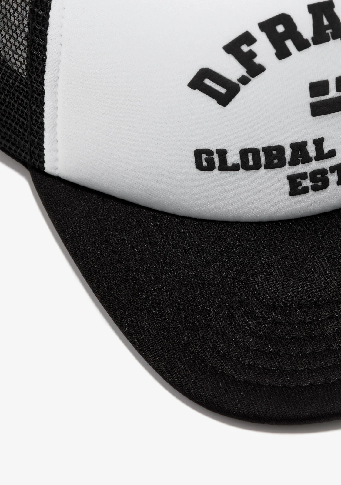 Puff Print Trucker Cap Black-White - Image 3