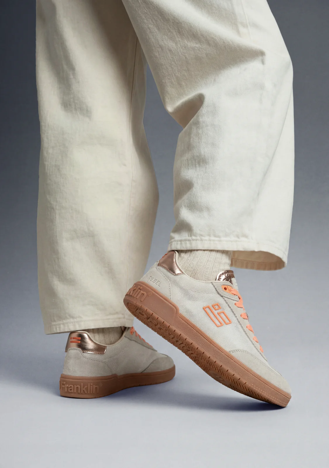 Rebel Mesh Off White / Orange - Image 5