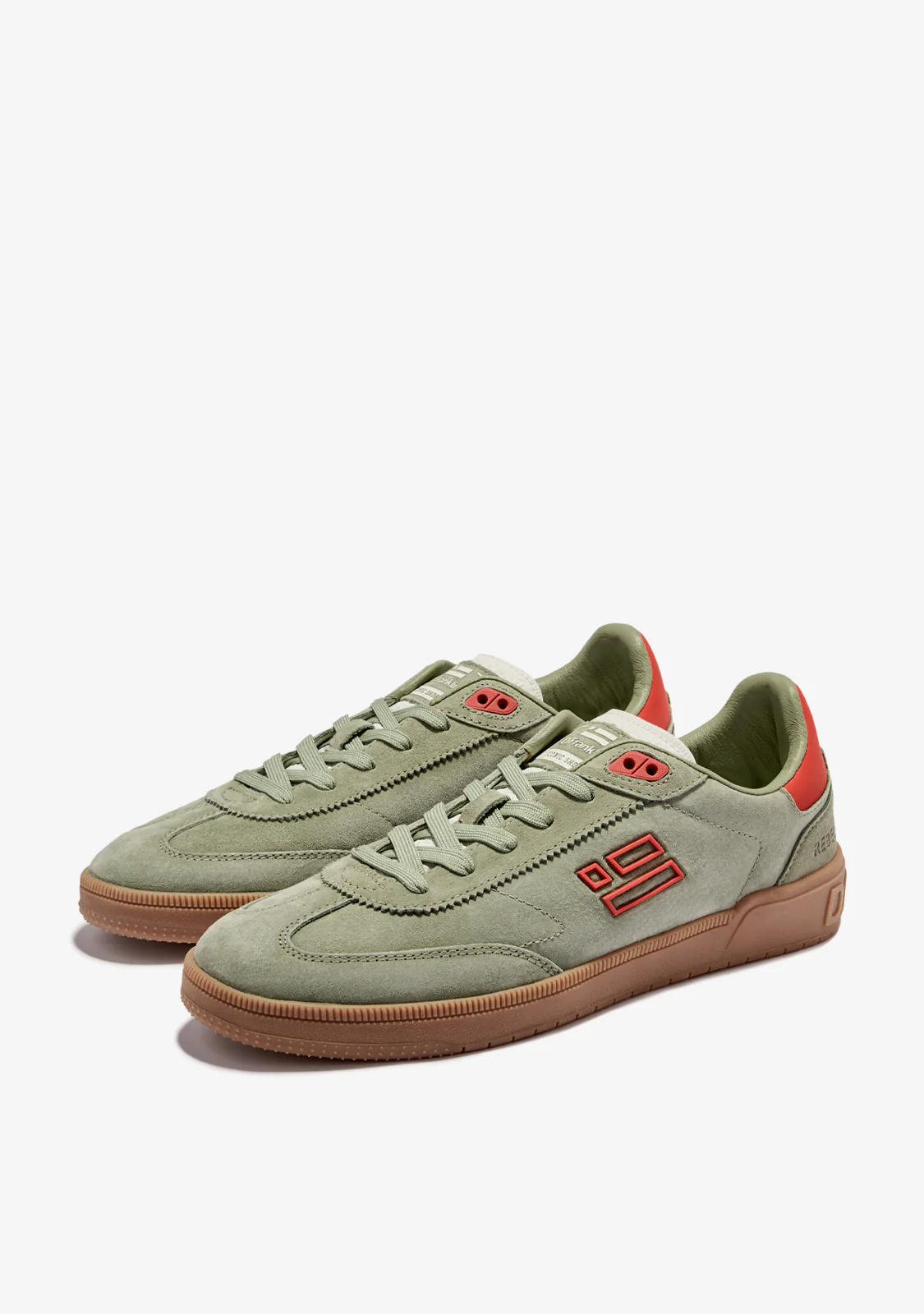 Rebel Suede Moss Green / Fire Red - Image 2
