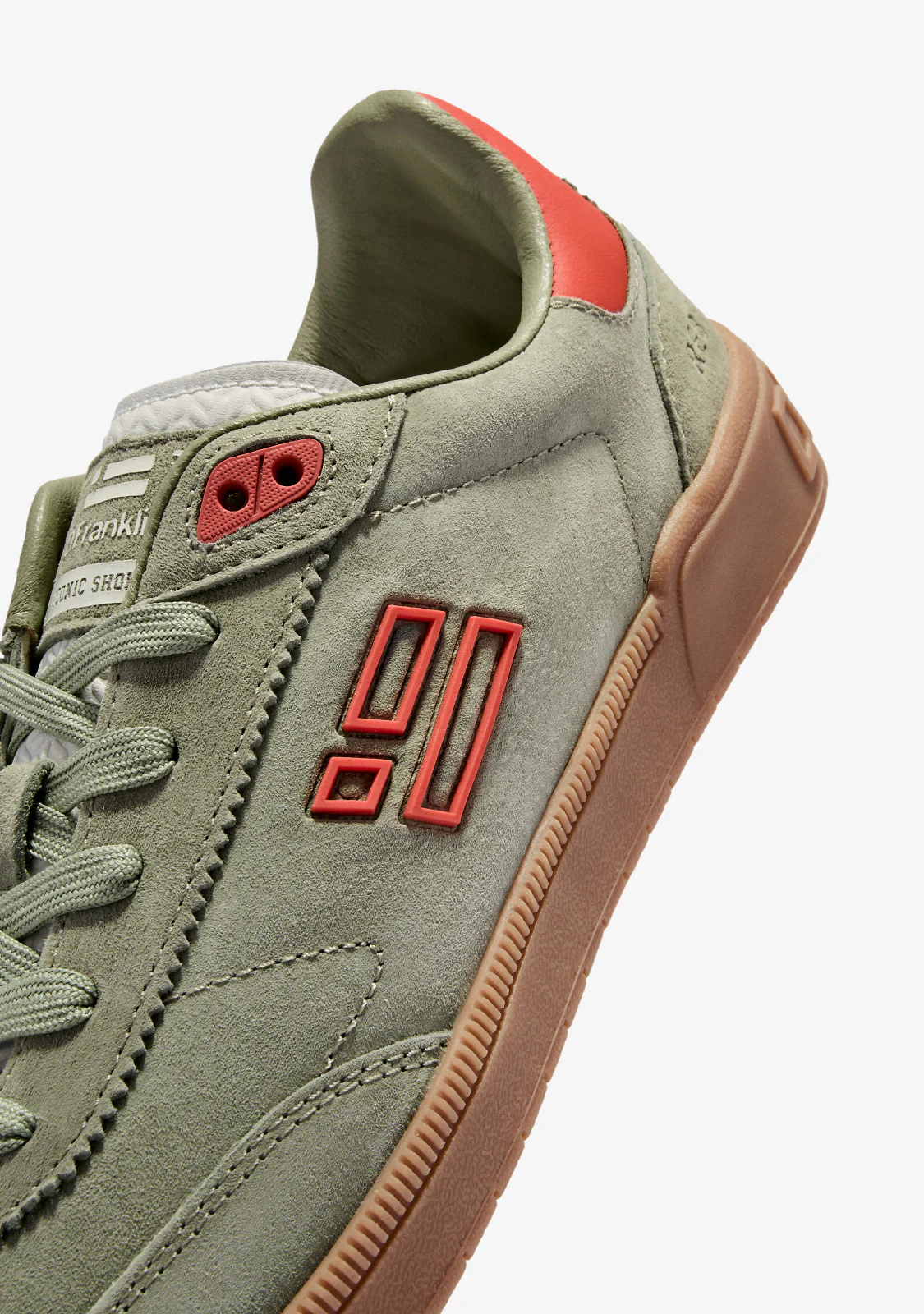 Rebel Suede Moss Green / Fire Red - Image 4
