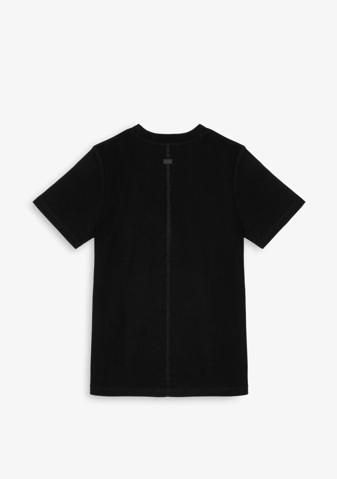 Rib T-Shirt Black - Image 3