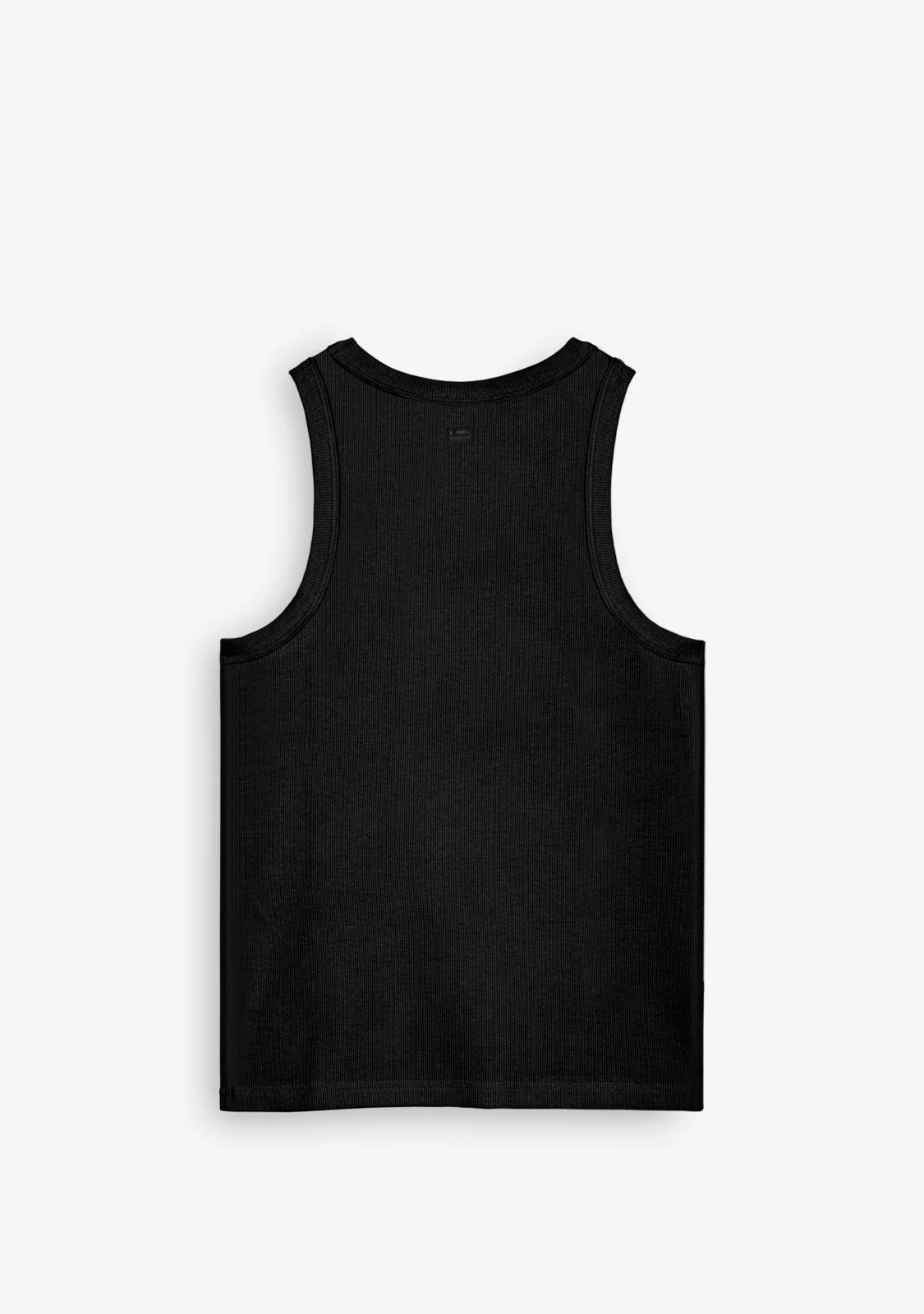 Rib Tank Top Black - Image 3