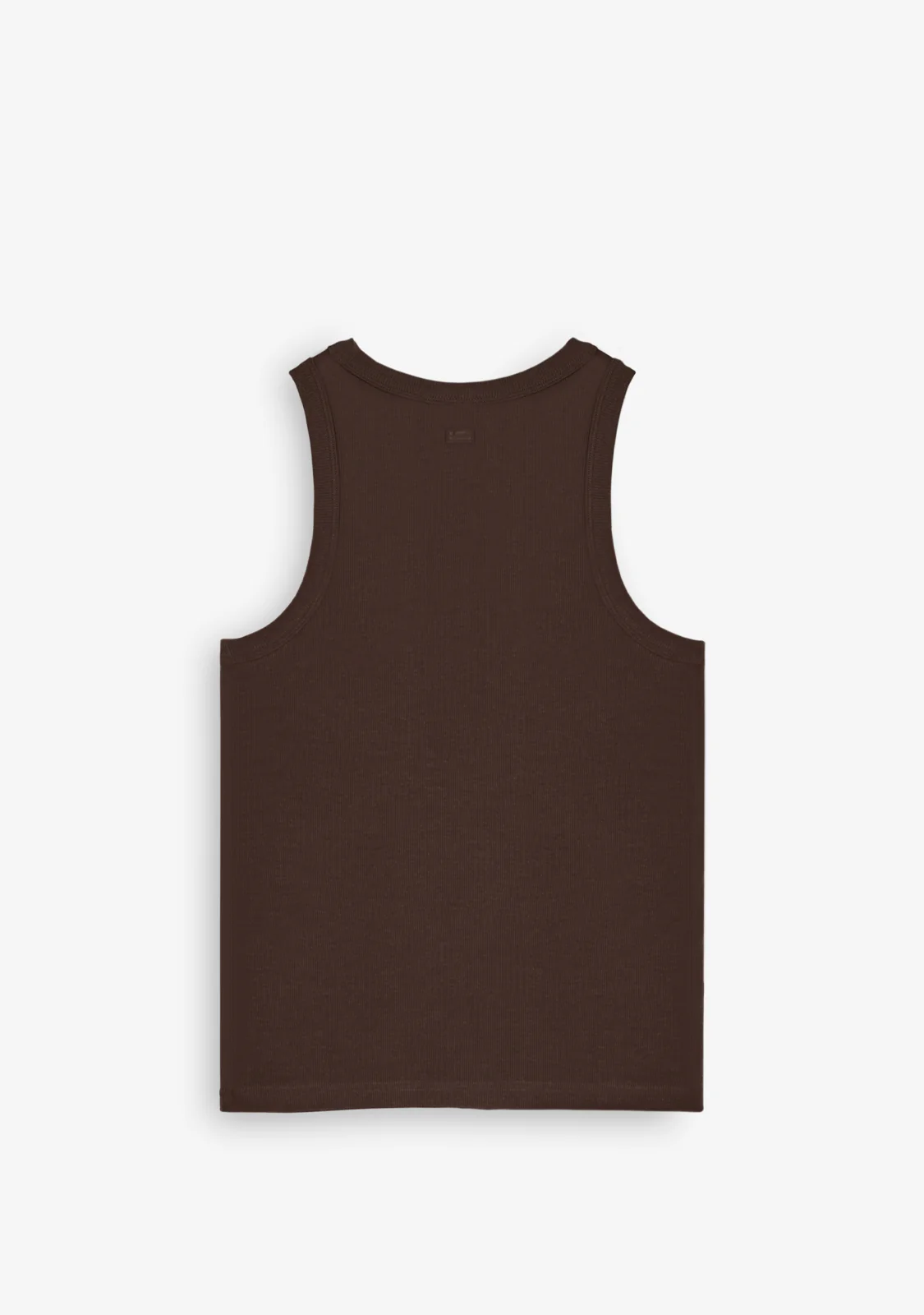 Rib Tank Top Brown - Image 3