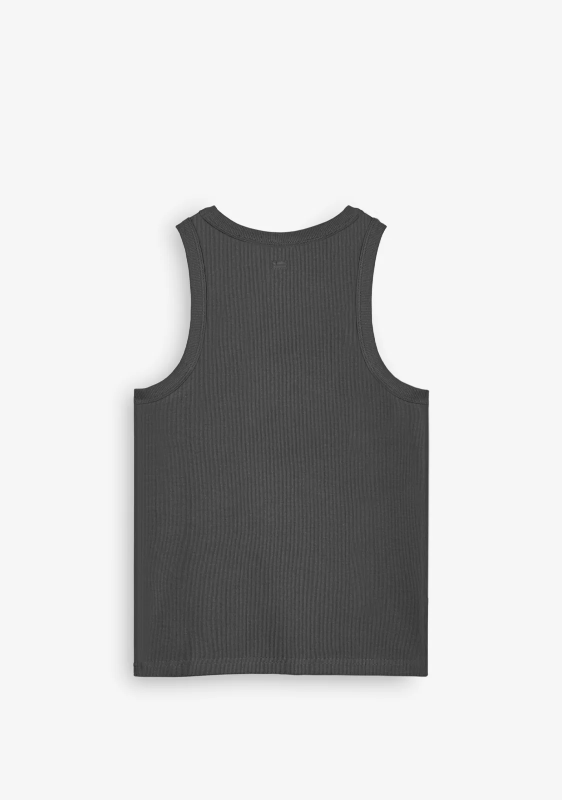 Rib Tank Top Dark Grey - Image 3