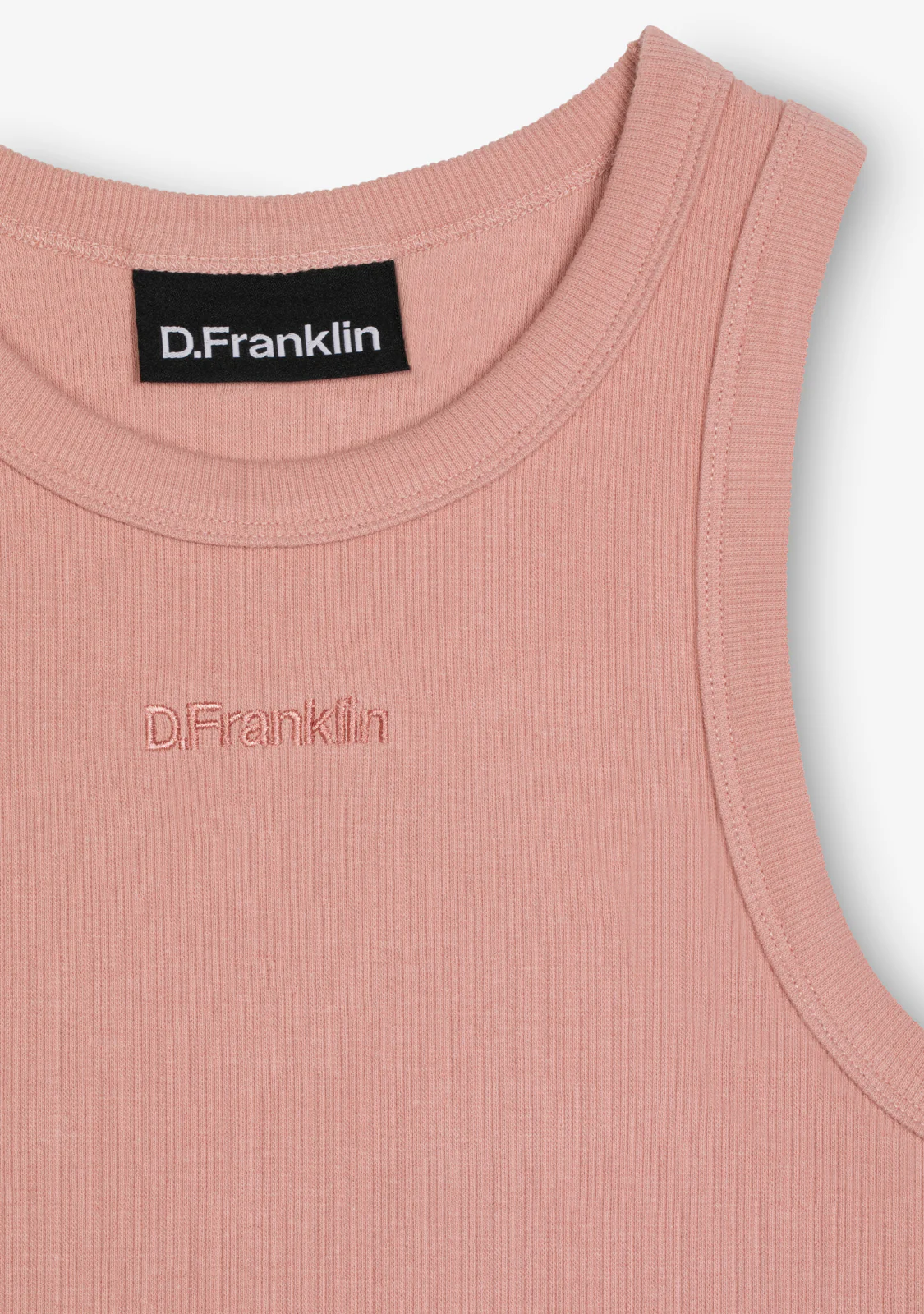 Rib Tank Top Dusty Pink - Image 2