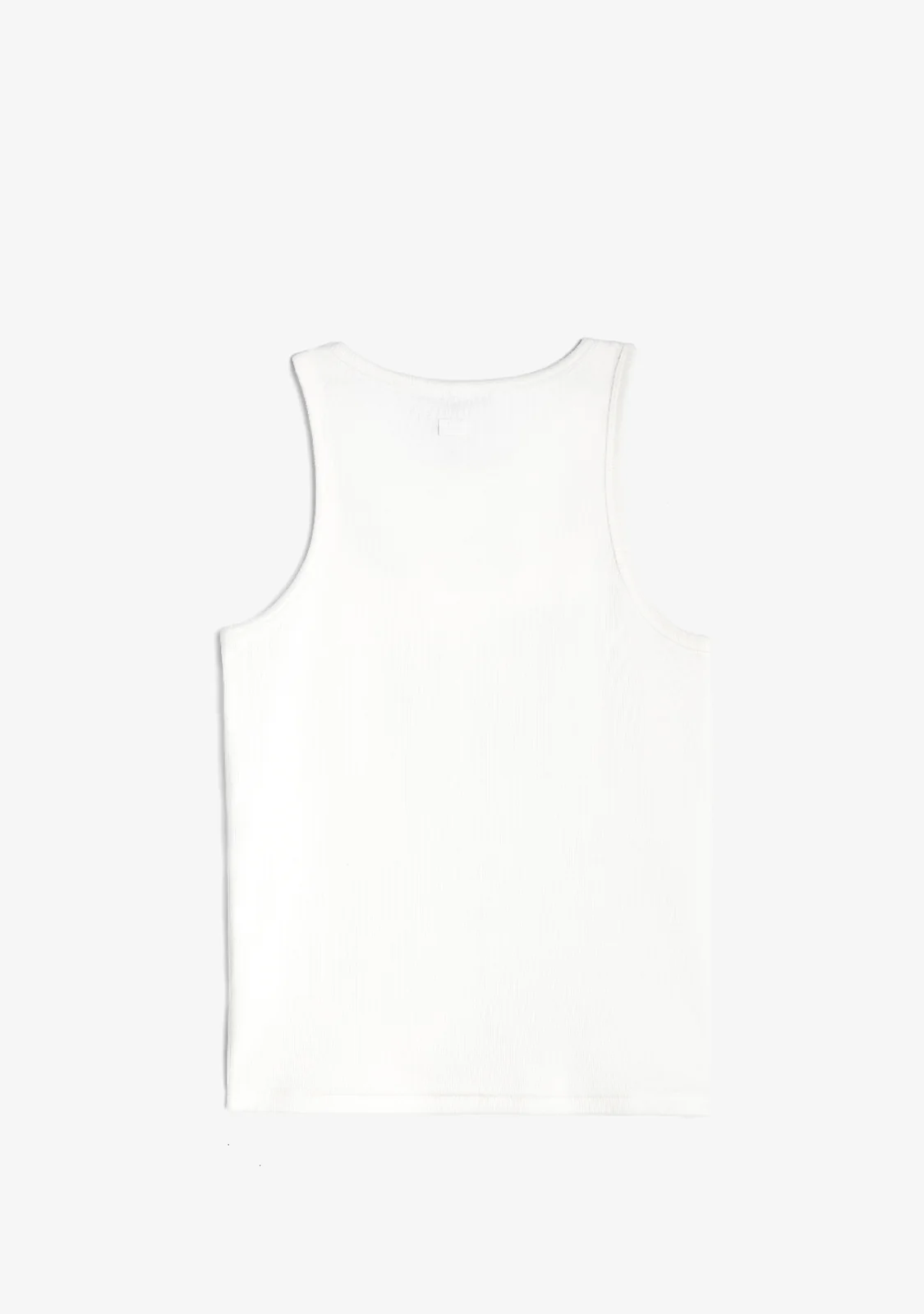 Rib Tank Top Heart White - Image 5