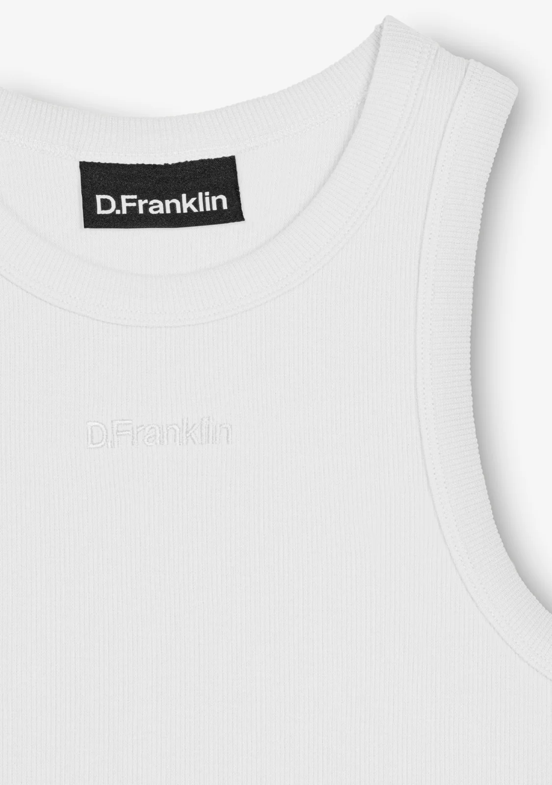 Rib Tank Top White - Image 2