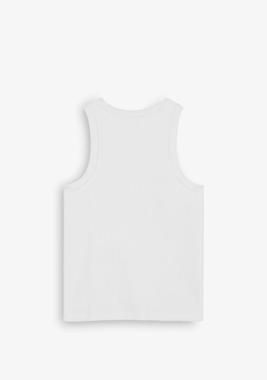 Rib Tank Top White - Image 3