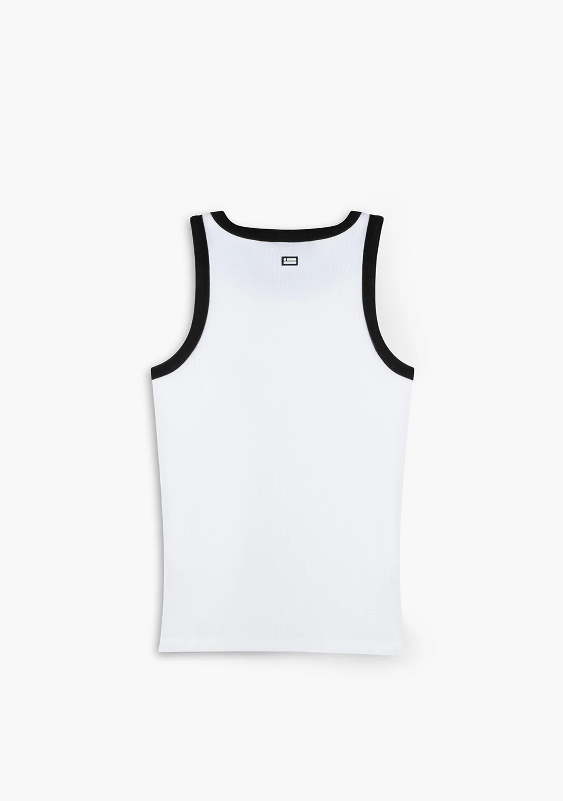 Rib Tank Top White / Black - Image 3