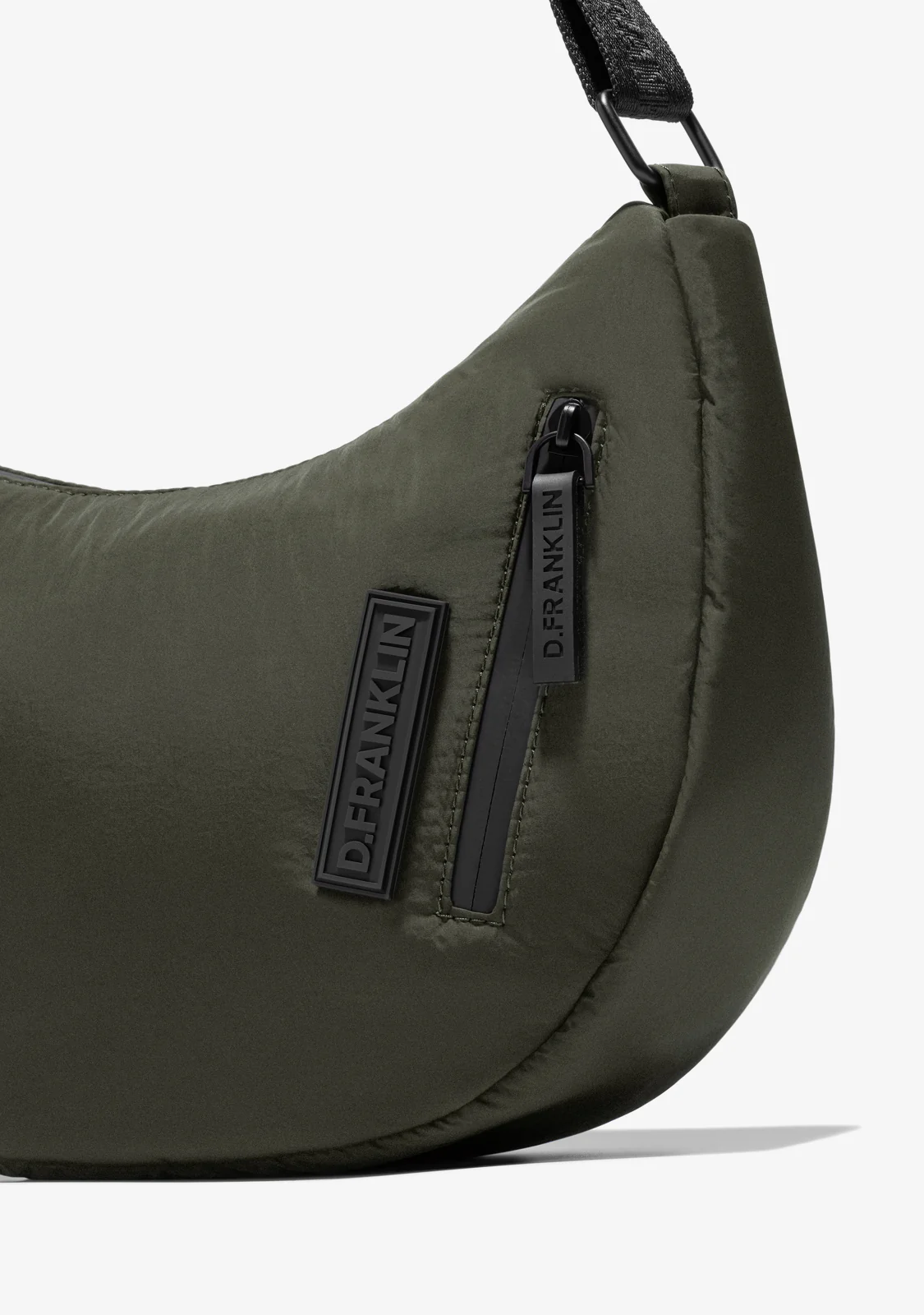 Round Nylon Crossbody Bag Green - Image 3