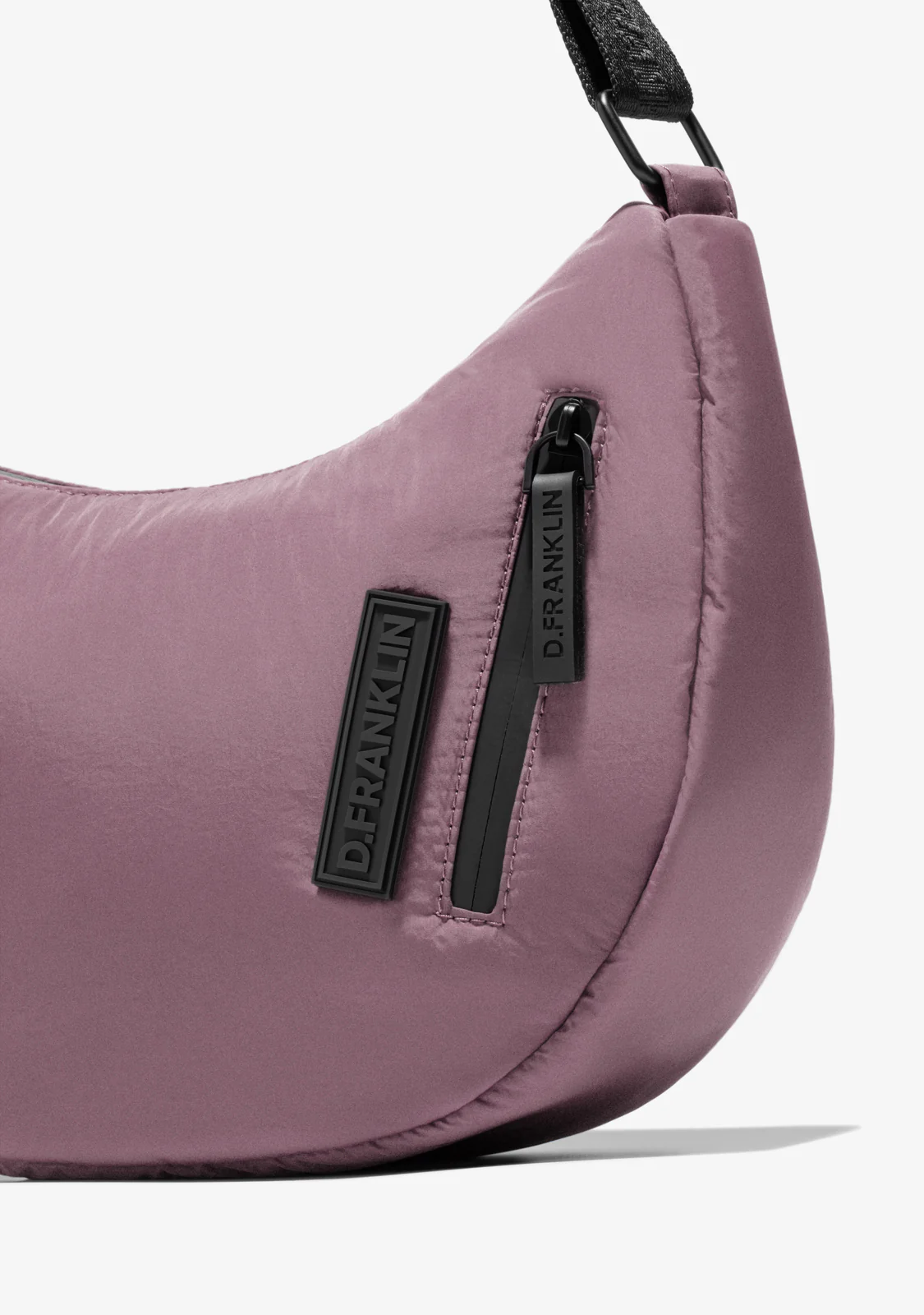 Round Nylon Crossbody Bag Pink - Image 3
