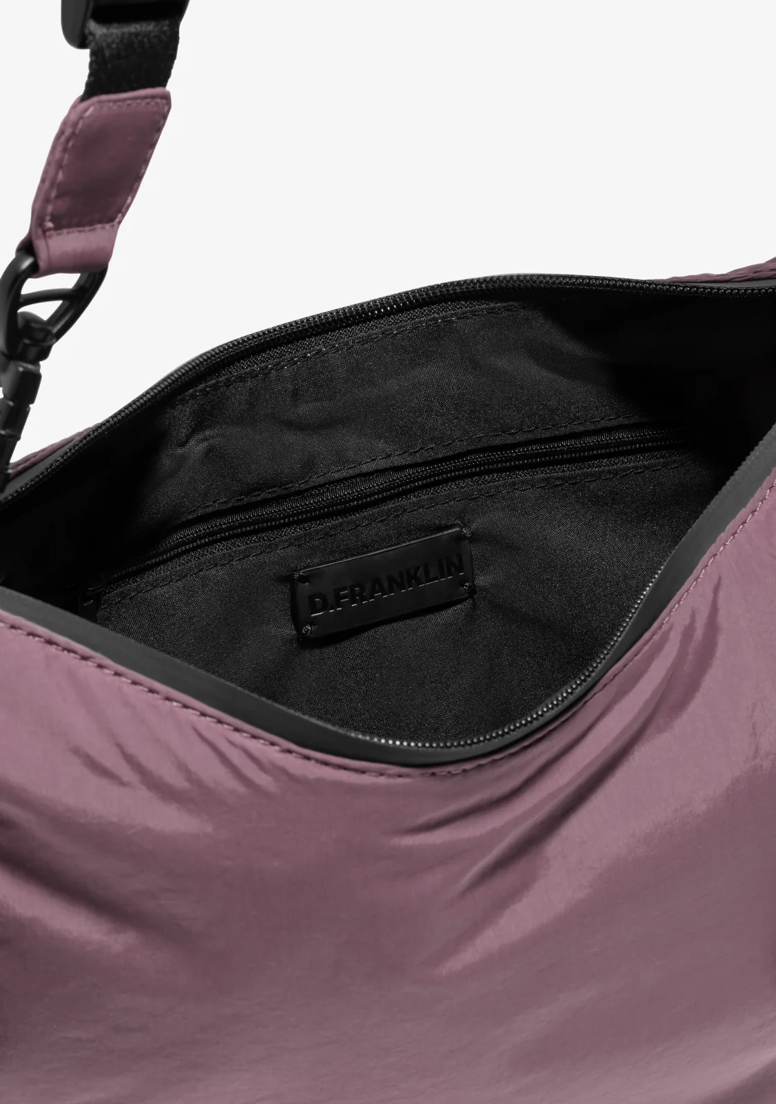 Round Nylon Crossbody Bag Pink - Image 7