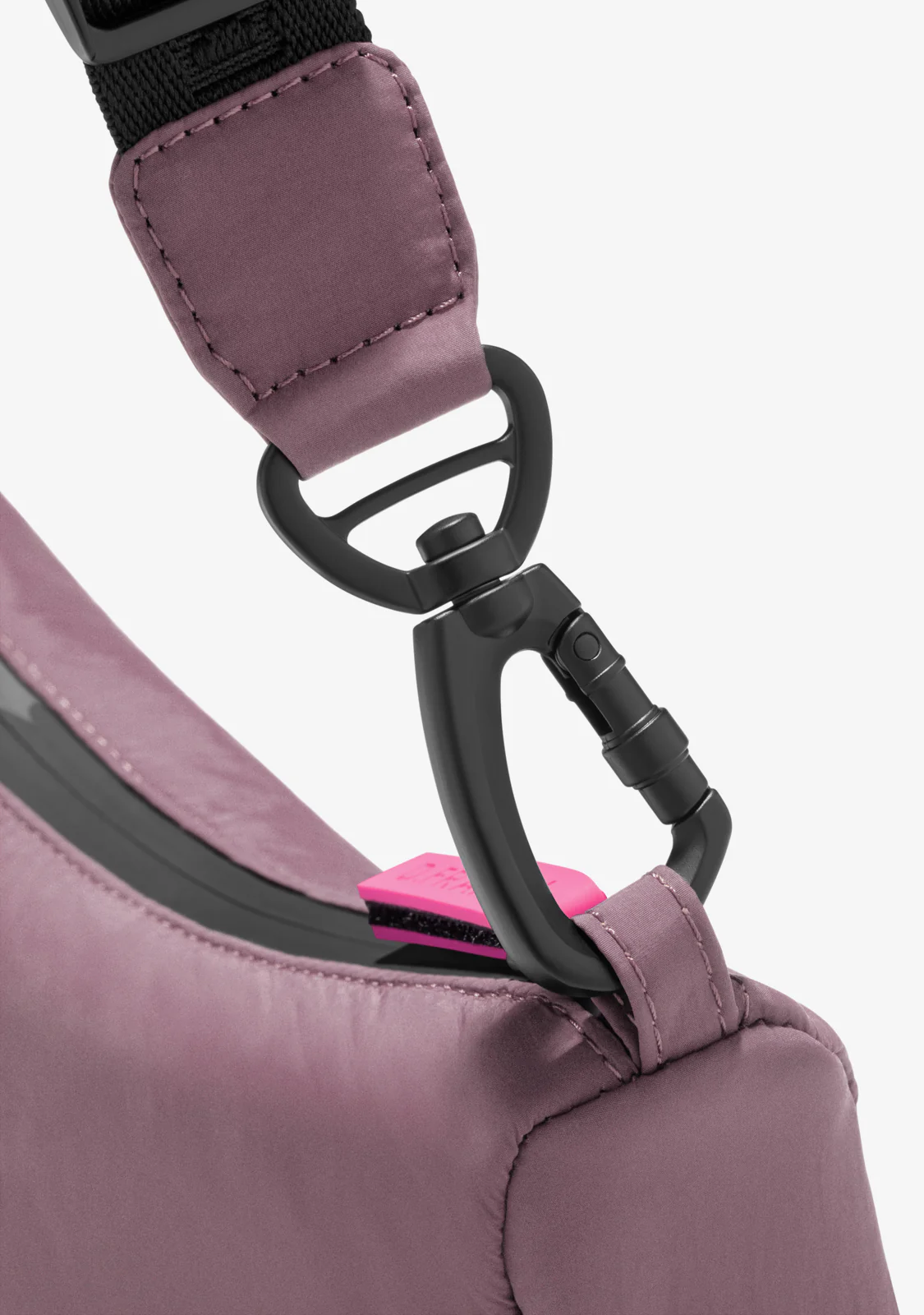 Round Nylon Crossbody Bag Pink + Custom Set Fuchsia - Image 5