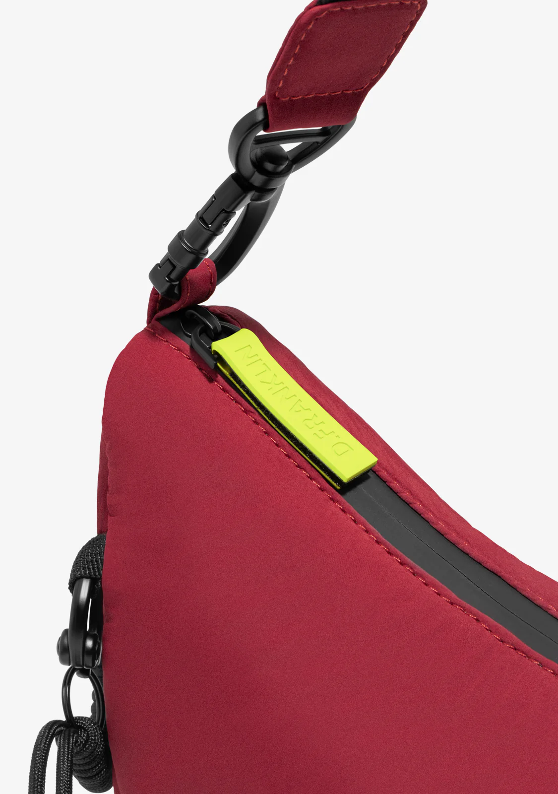 Round Nylon Crossbody Bag Red + Custom Set Lime - Image 6