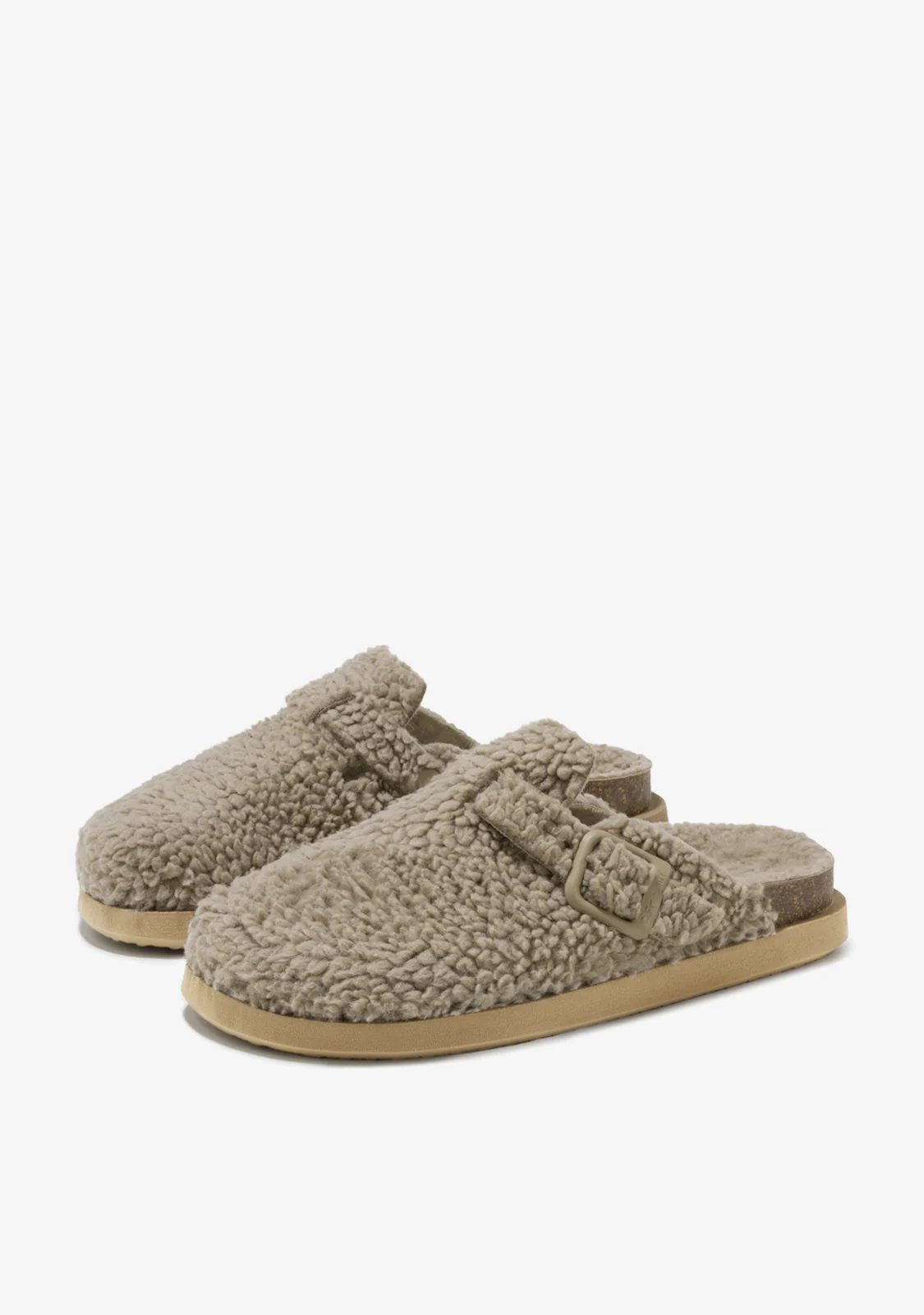 Vibe Clog Fleece Taupe - Image 2