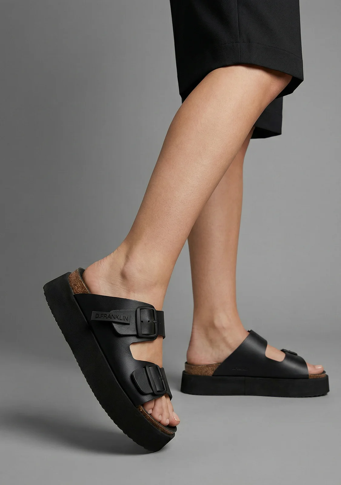 Vibe Sandals Buckle Platform Champion Black - Image 5