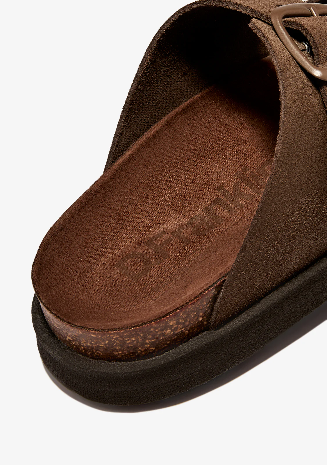 Vibe Sandals Buckle Suede Chocolate - Image 4