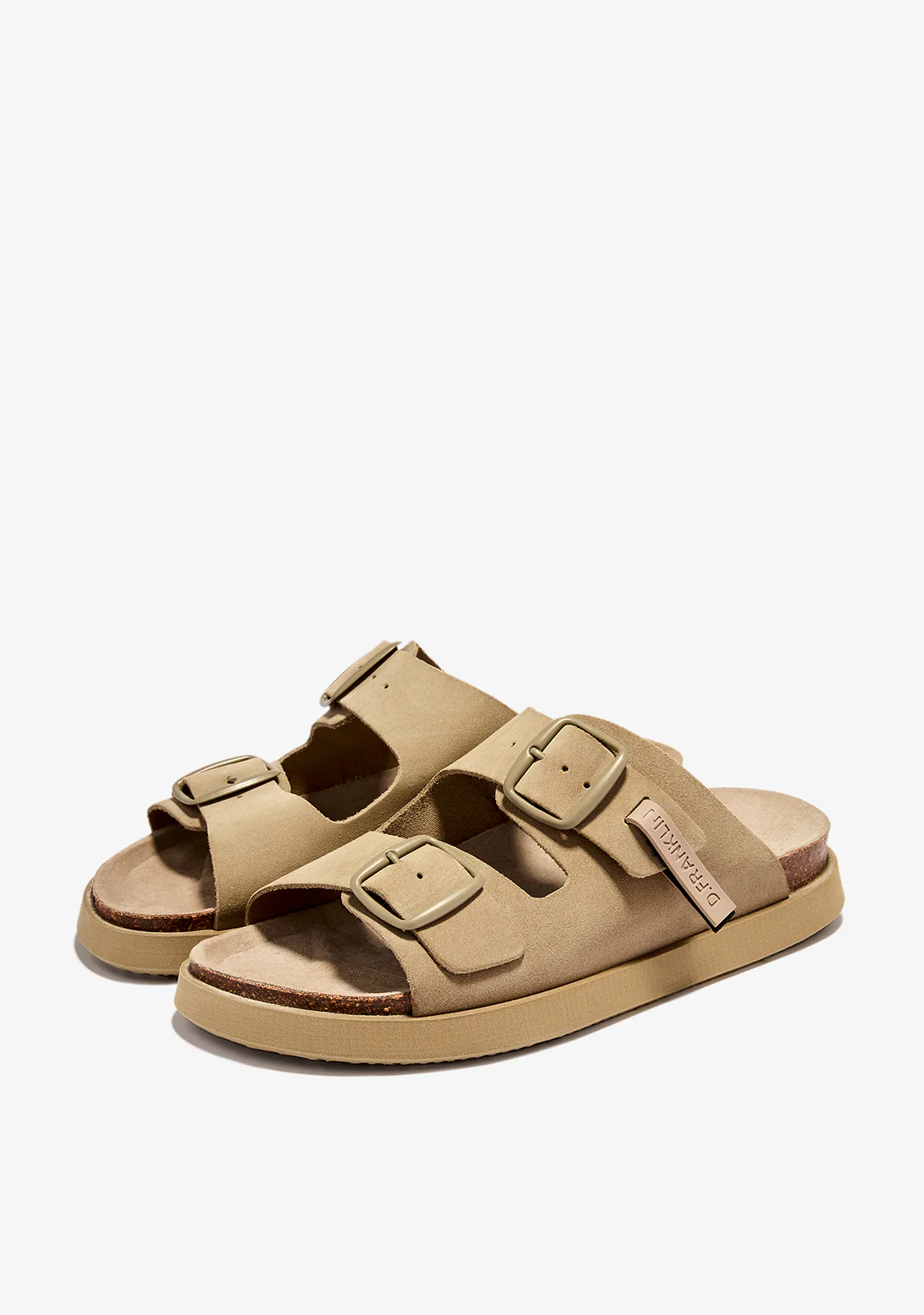 Vibe Sandals Buckle Suede Sand - Image 2