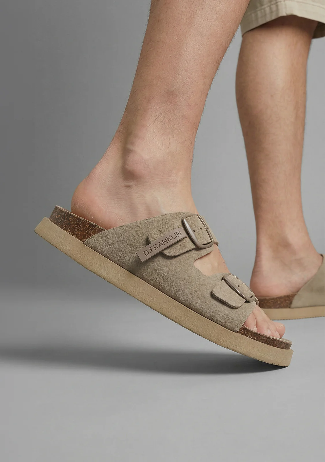 Vibe Sandals Buckle Taupe - Image 6