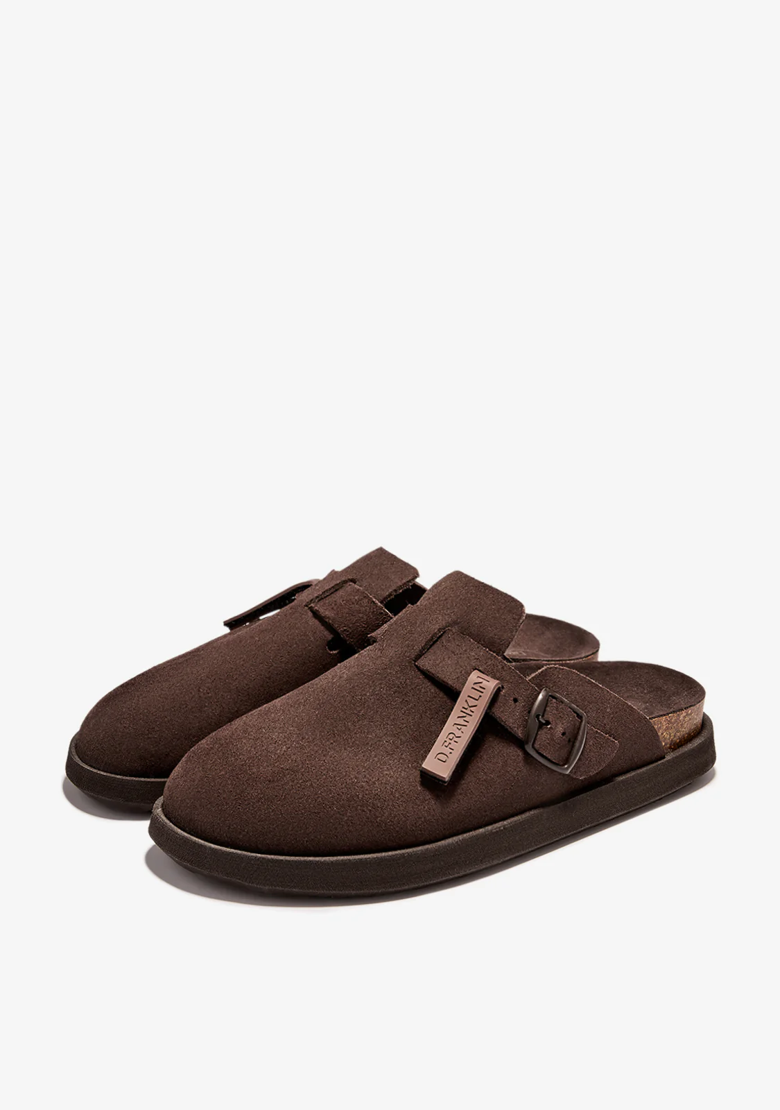 Vibe Sandals Clog Suede Chocolate - Image 2