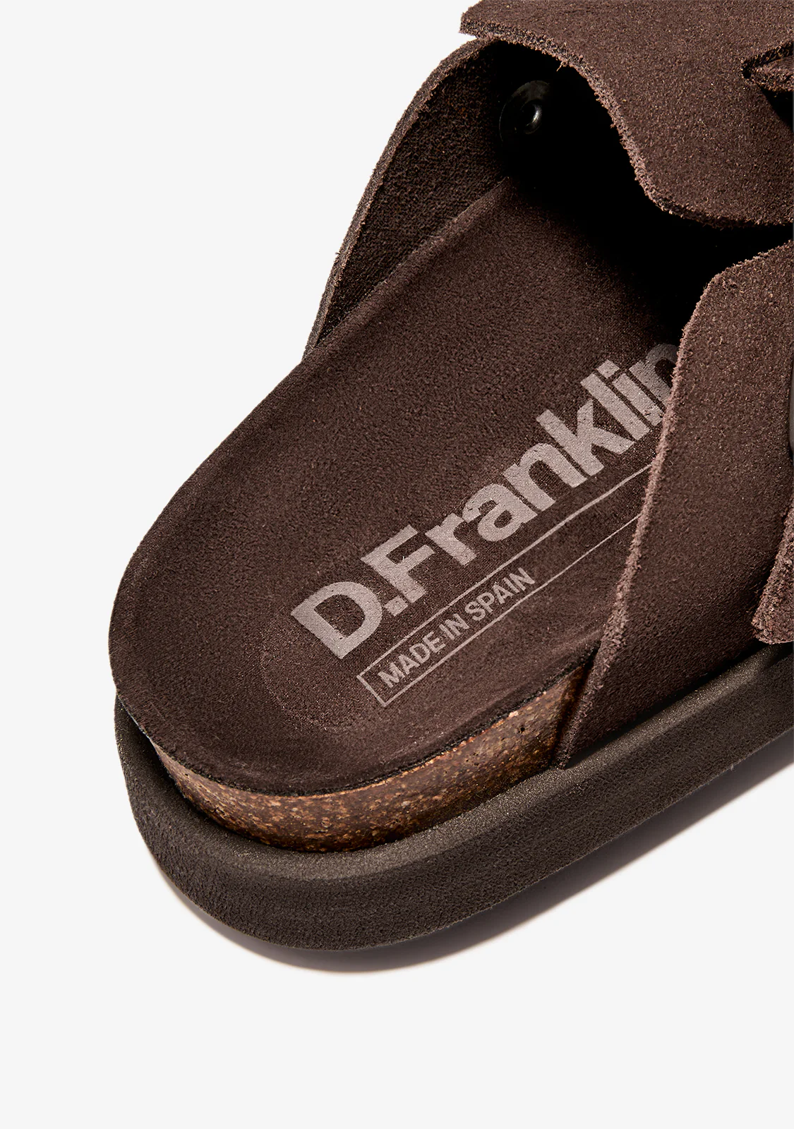 Vibe Sandals Clog Suede Chocolate - Image 4