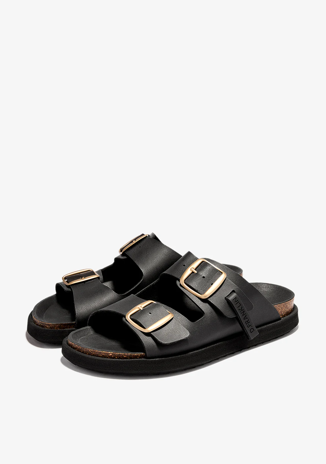 Vibe Sandals Gold Buckle Champion Black - Image 2