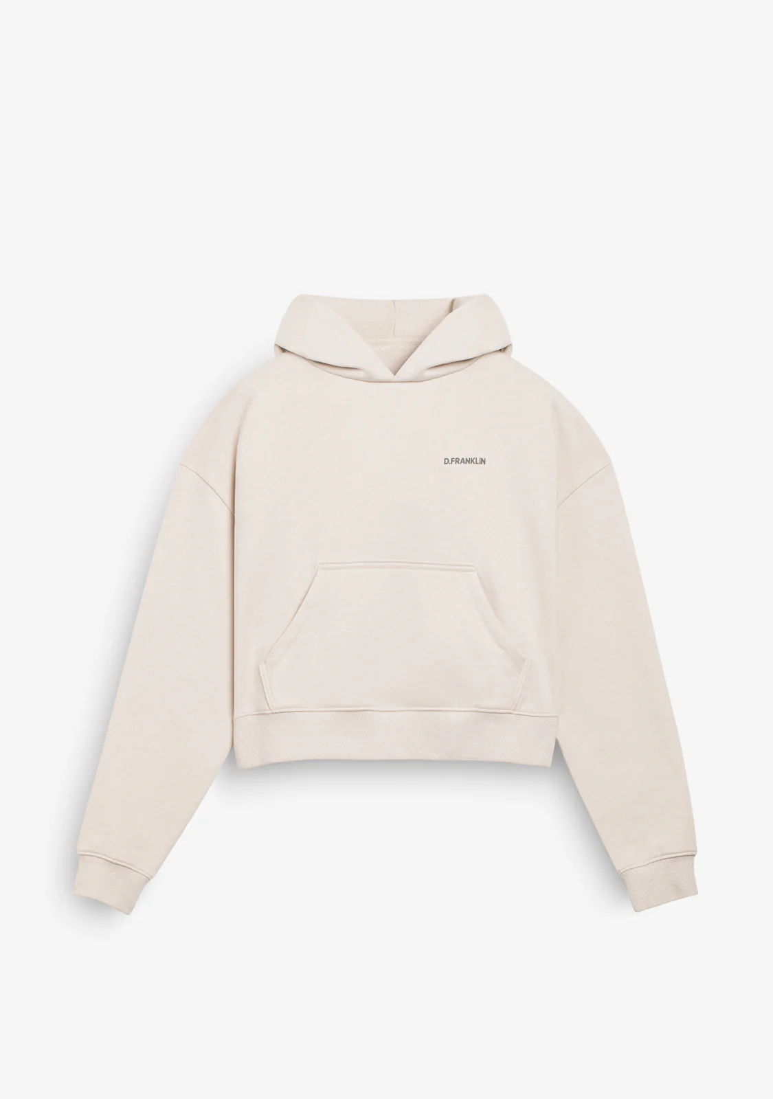 Worldwide Crop Hoodie Ice Grey - Image 2
