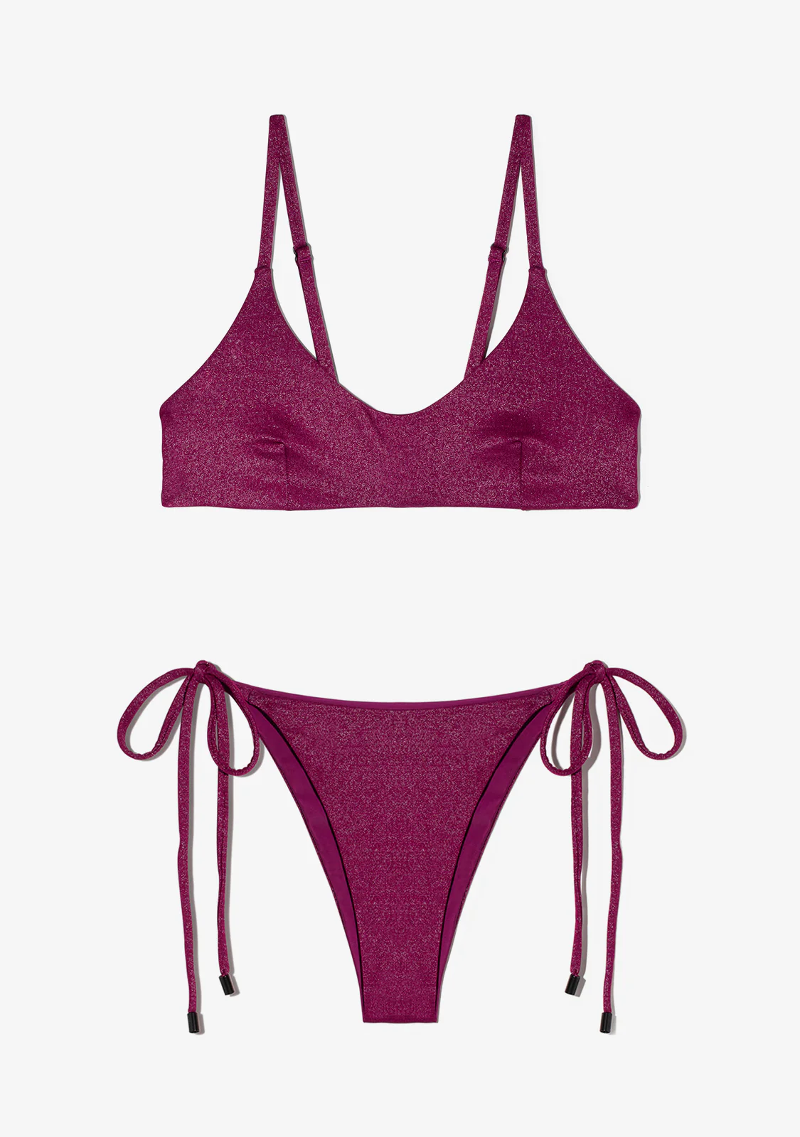 Zoe Top + Lilo Bottom Mulberry Glimmer Bikini - Image 2